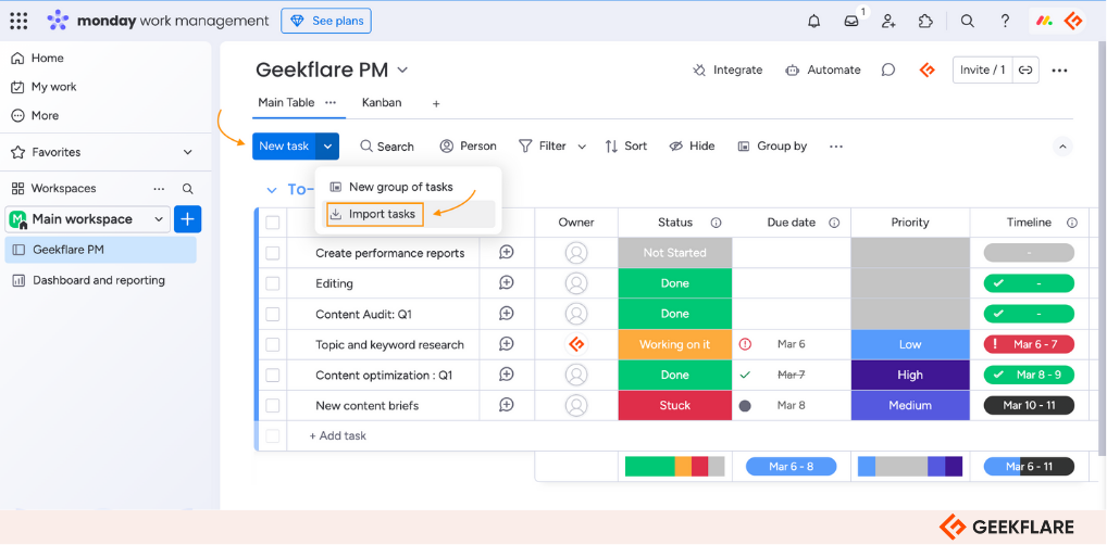 import tasks in Monday.com