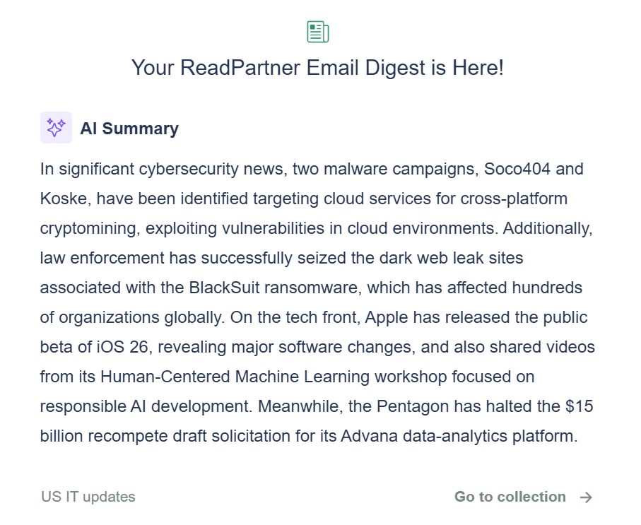 readpartner generated digest