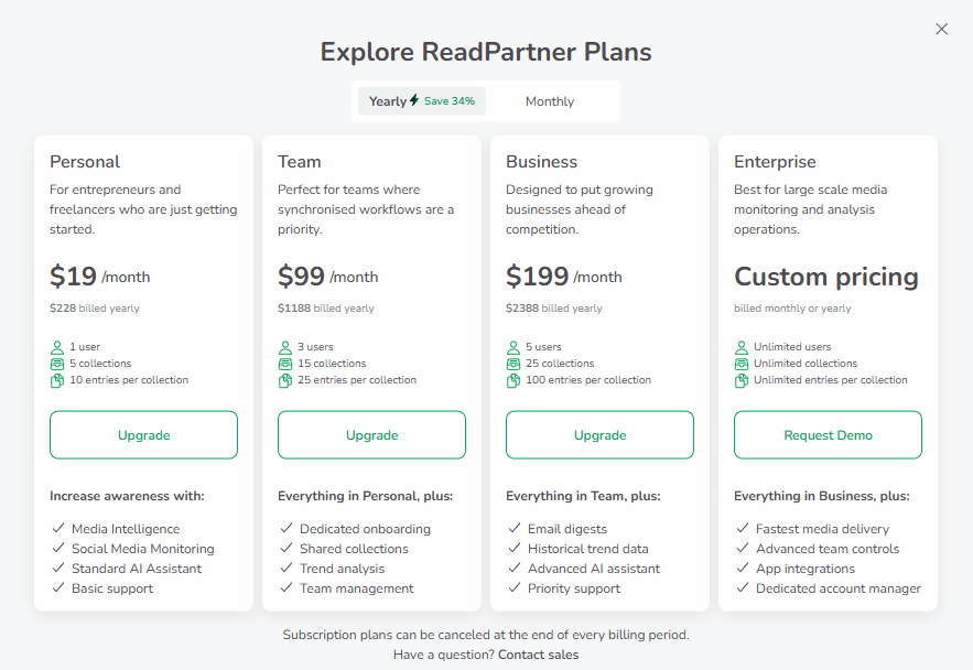 readpartner pricing