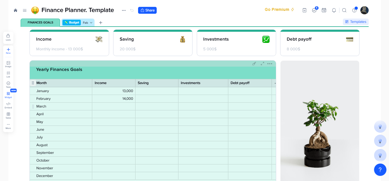 xTiles Finance Planner