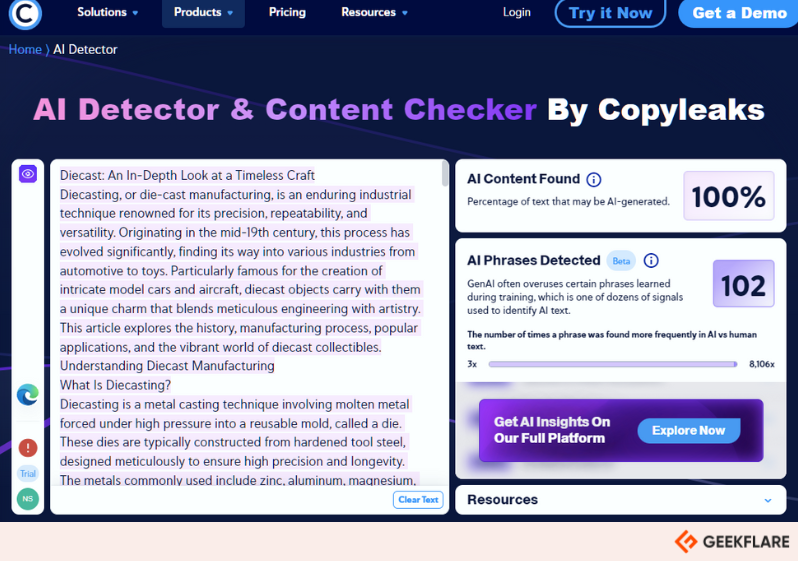 Copyleaks Ai dector gpt 4.5