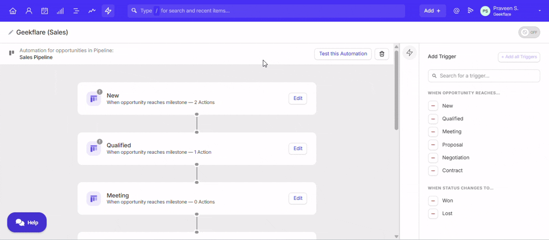 Capsule CRM Automation