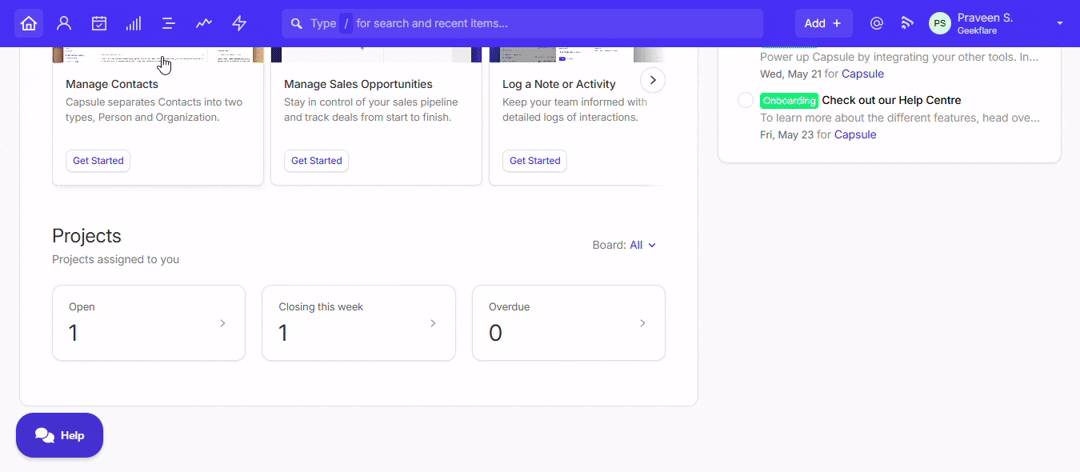 Capsule CRM