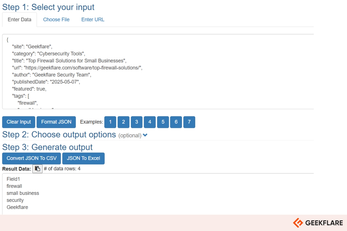 Convert CSV