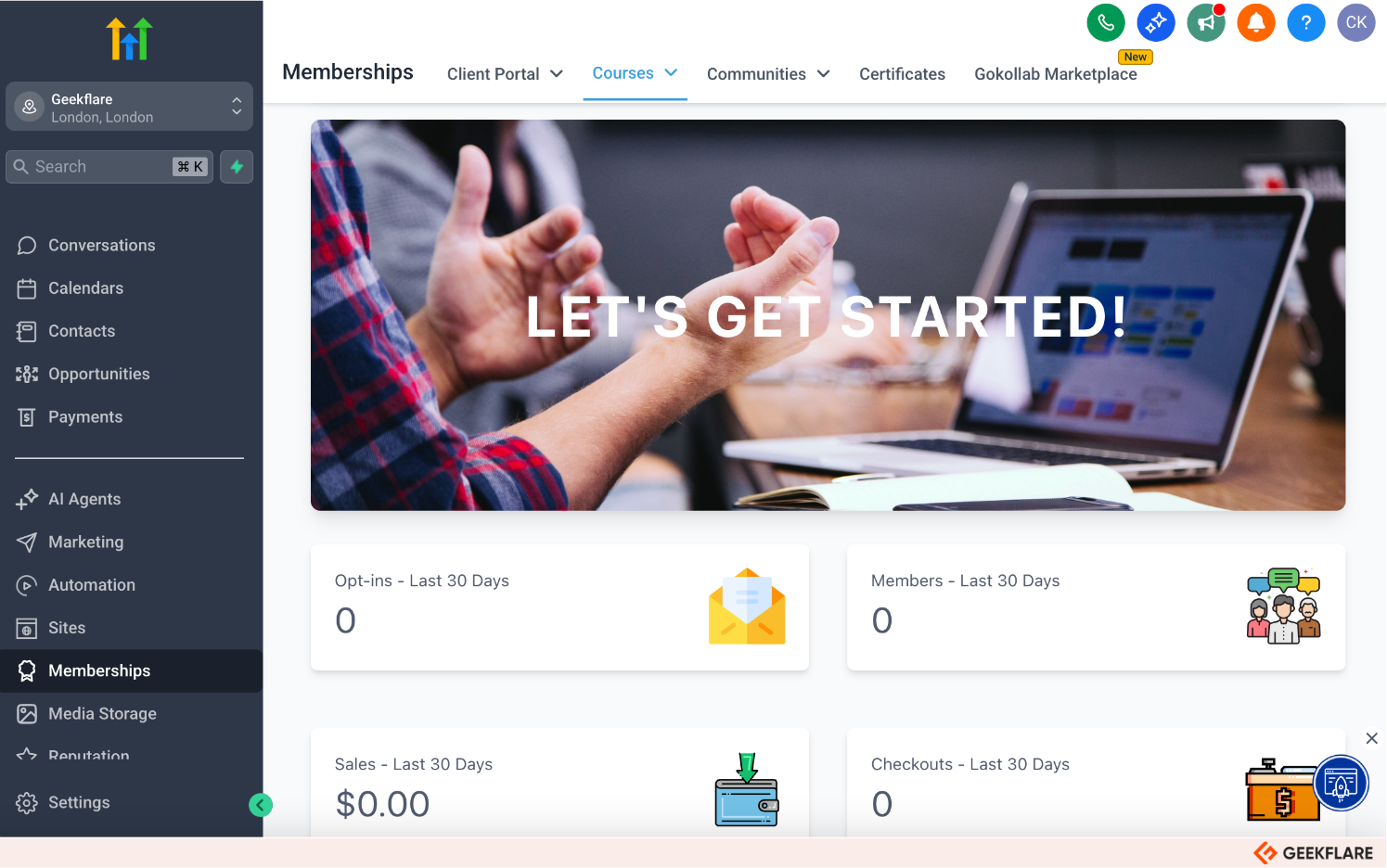 Create memberships and courses in HighLevel