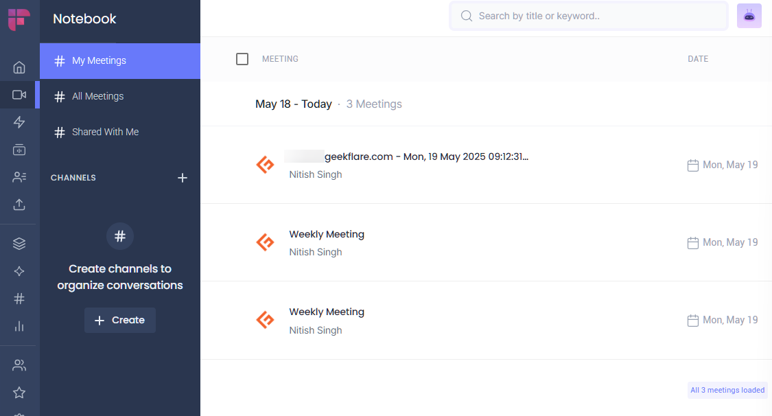 Fireflies avaliable meetings