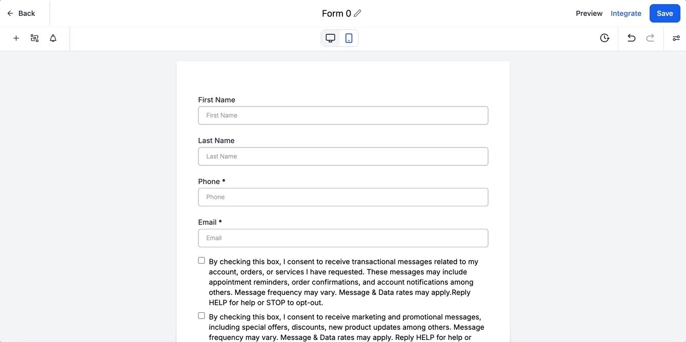 I tried HighLevel form builder