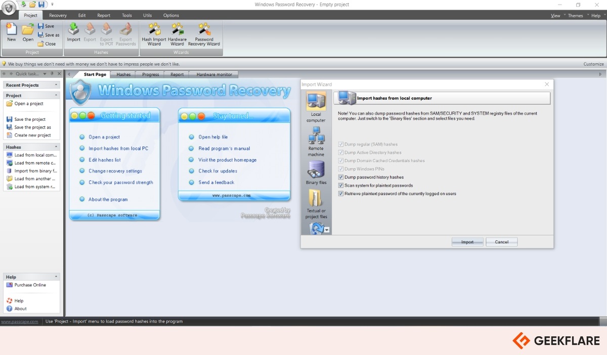 Passcape Windows Media Forensics