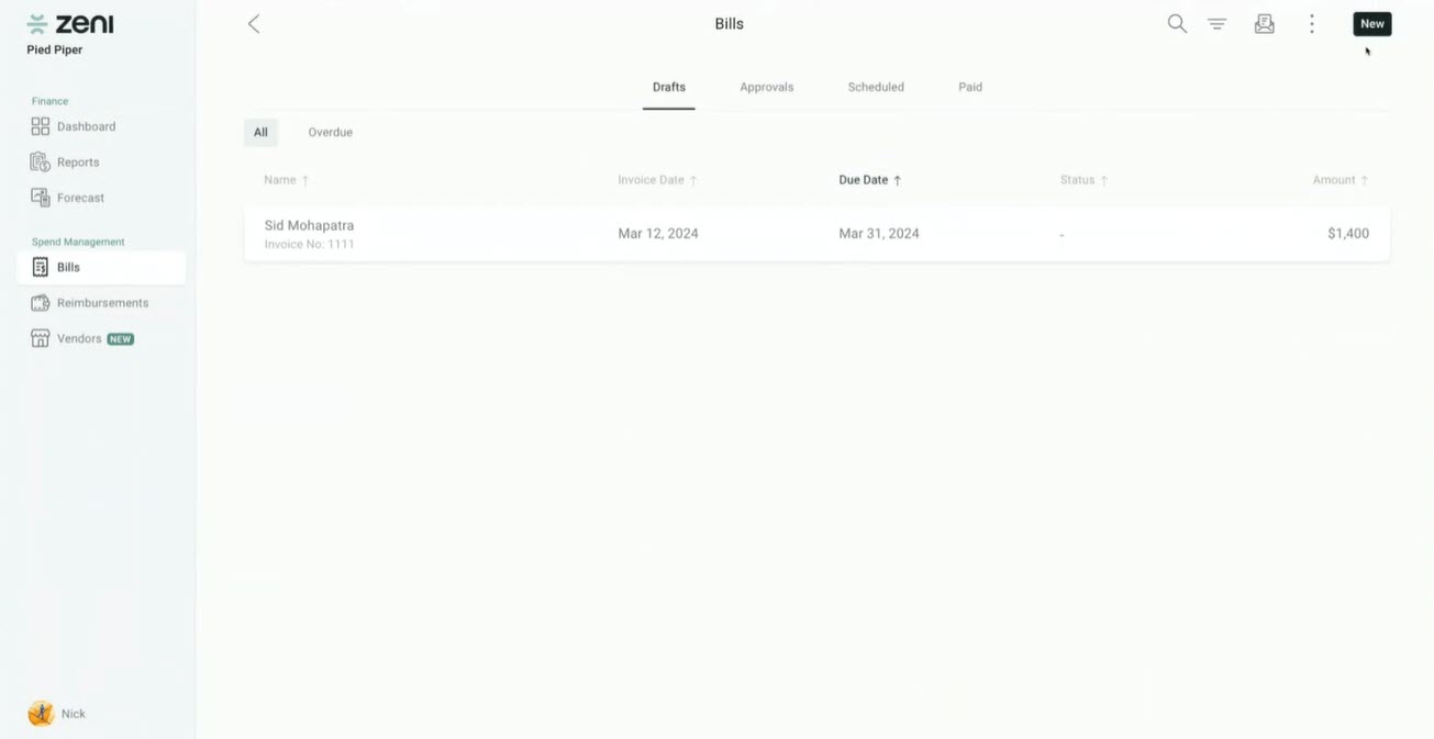 Zeni Bill pay