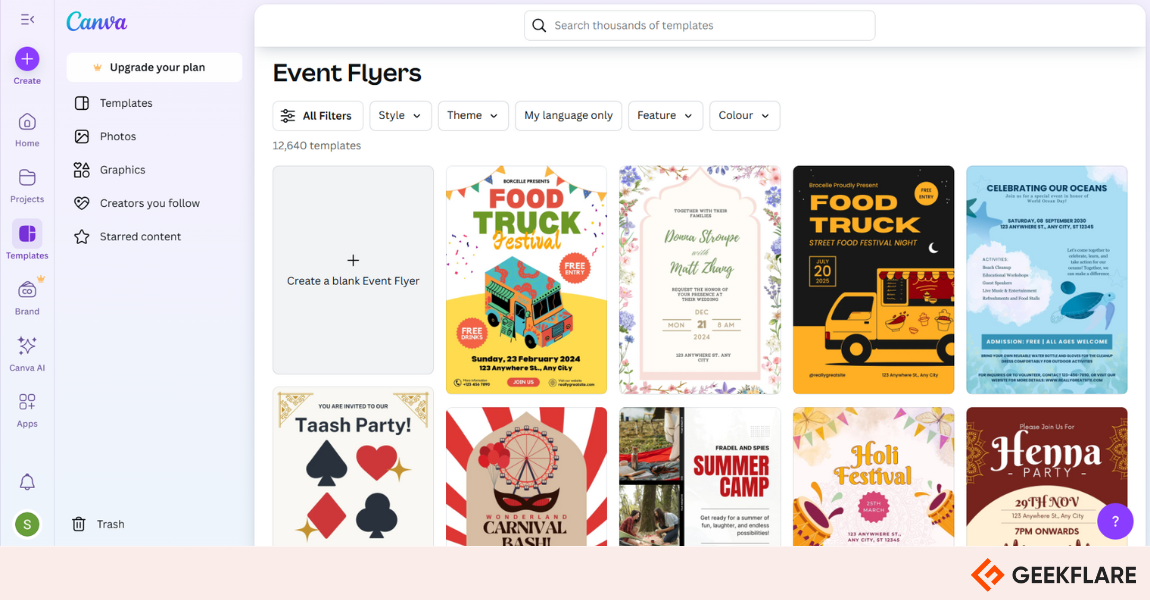 canva eventflyer