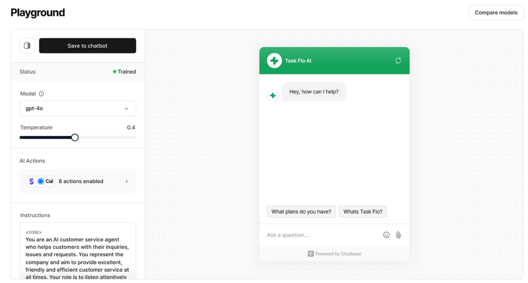 chatbase playground