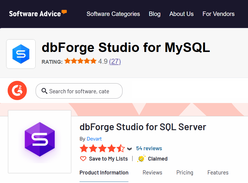 dbForge Studio reviews