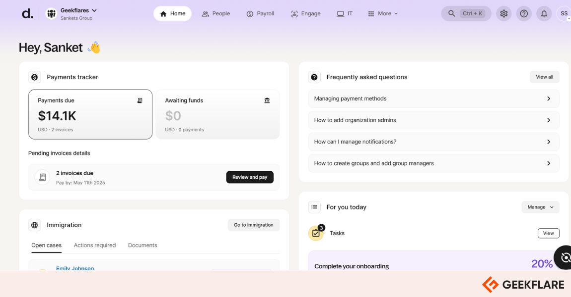 deel dashboard