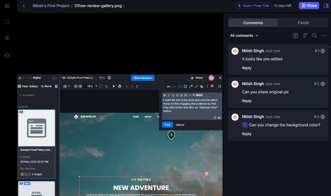 frame.io comments