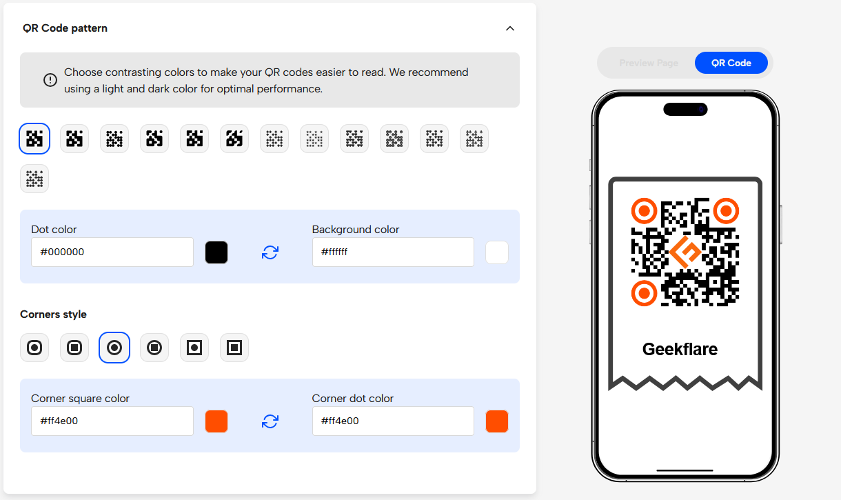 geekflare logo qr now