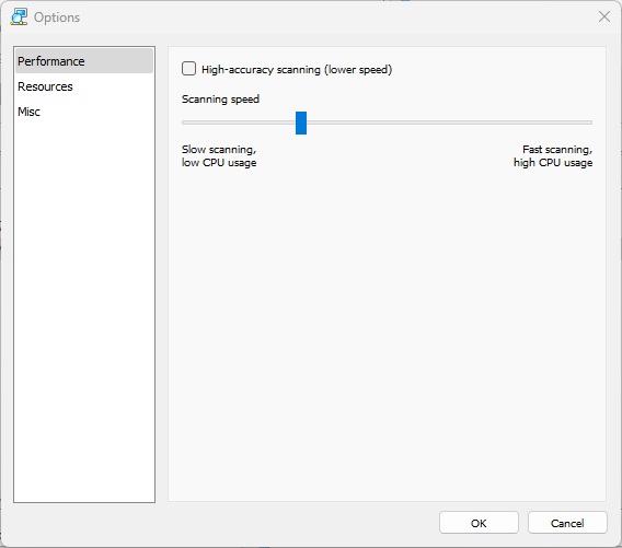 ip scanner scanning intensity