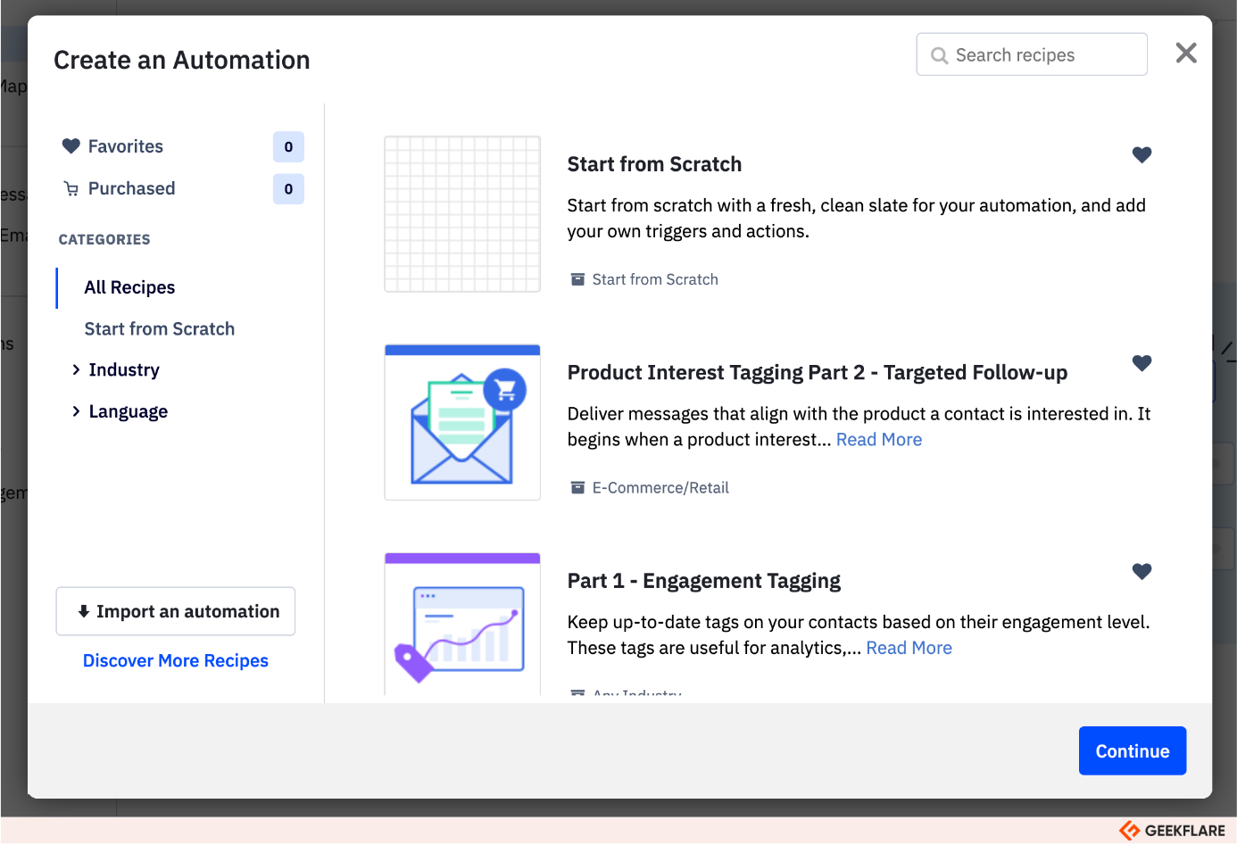 ActiveCampaign automation templates