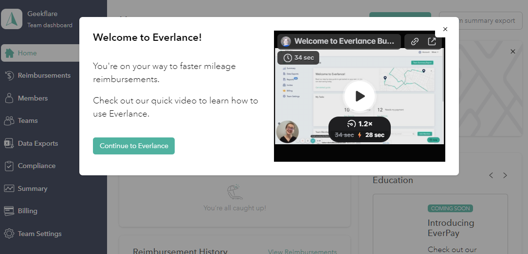 Everlance onboarding