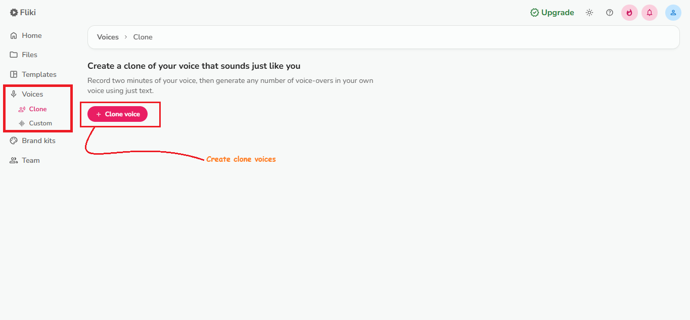 Fliki Voice Clone