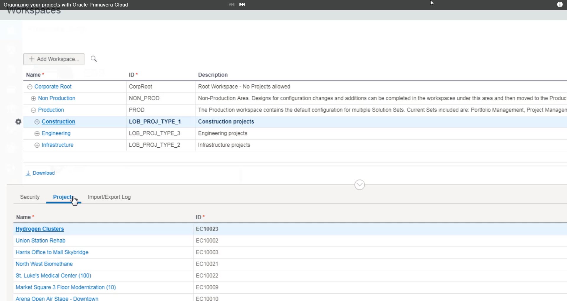 Oracle Primavera Cloud