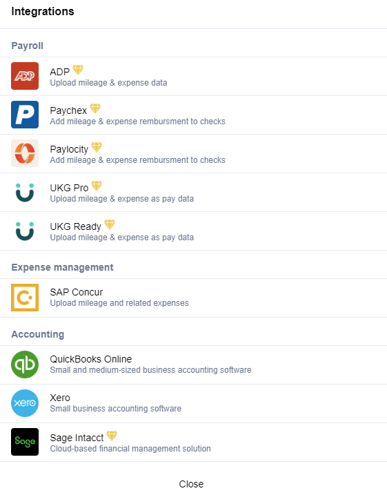 TripLog integrations