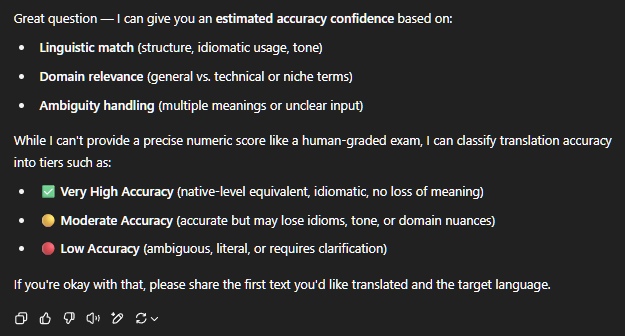 chatGpt accuracy model