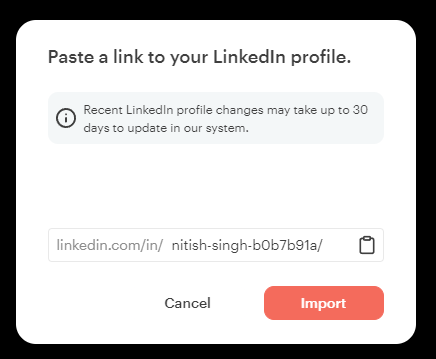 importing LinkedIn data
