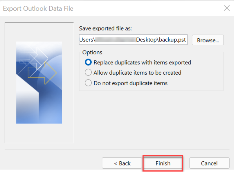 ost to pst method 2 step 6