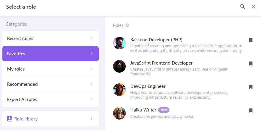 Copilot favorite roles Bitrix24