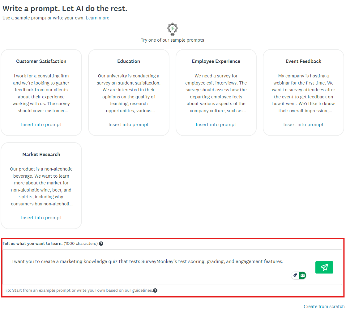 11 creating with genius AI surveymonkey