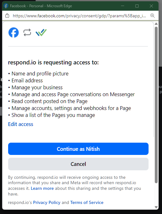 3 facebook messenger connecting