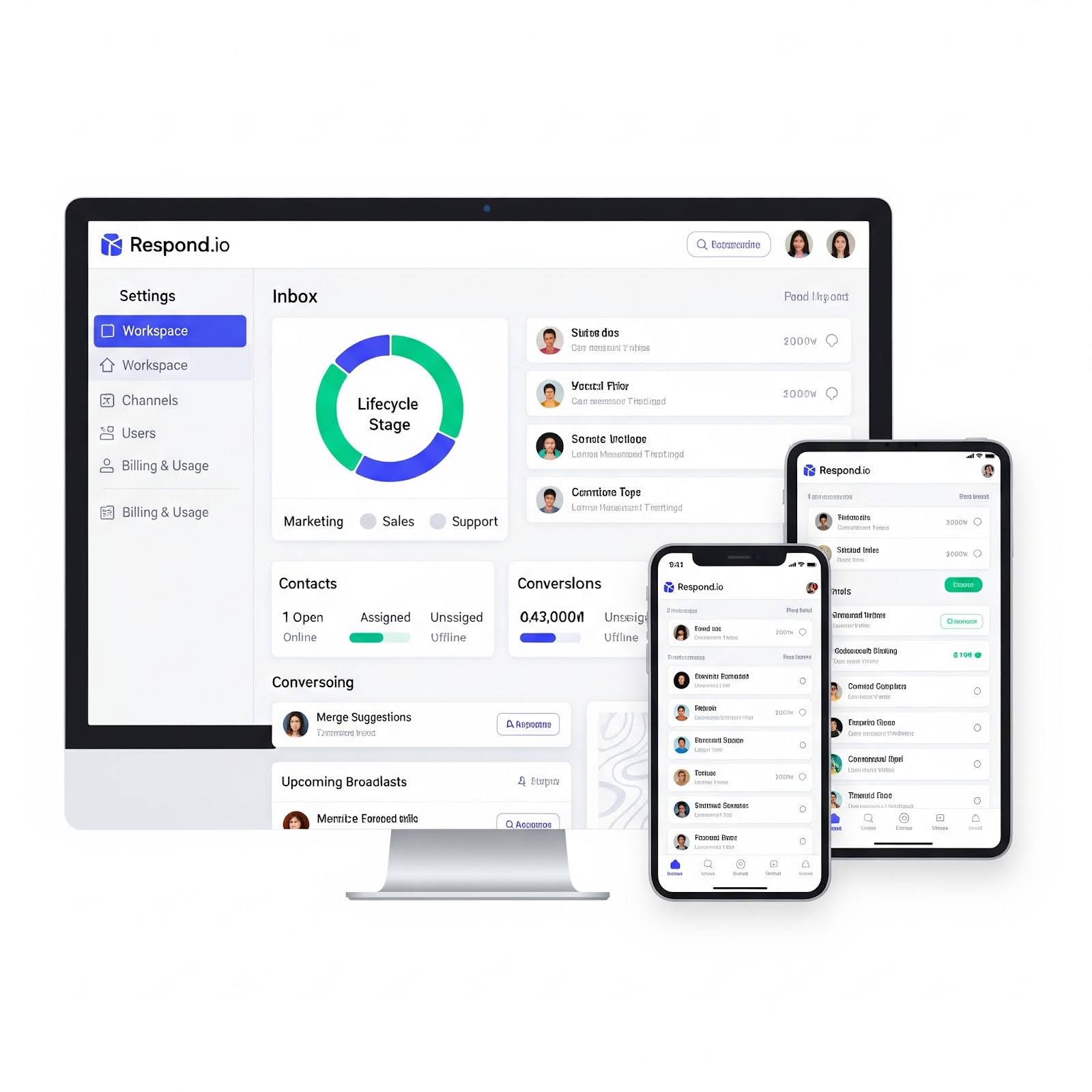 respond io mobile app