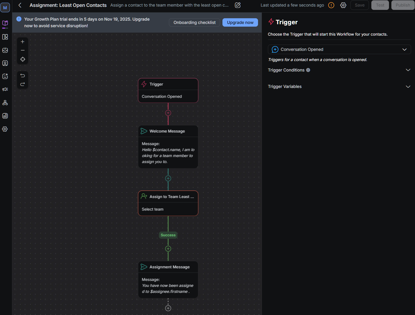 respond io templates customizables workflow